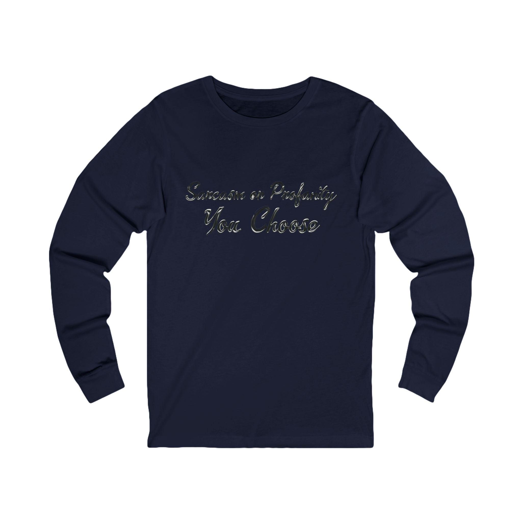 Serve Up Attitude Womens Jersey Long Sleeve Tee with Sarcasm or Profanity