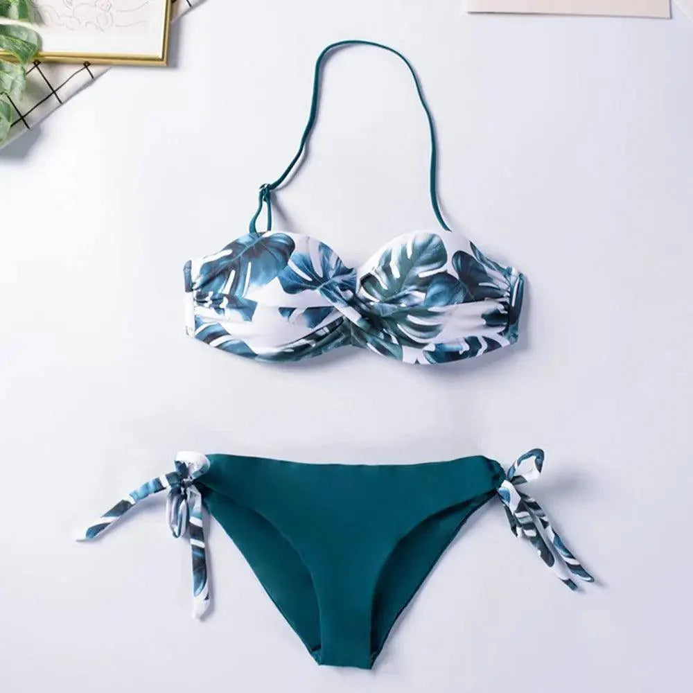 Luxury Woman Bikini Solid Color Bikini Women Swimwear Swimsuit Modern Female Bathing Suit Push Up Bikini Set Beachwear Swimsuit Women Push Up Bikinis Set Pink Swimwear Bandage Bathing Suits
